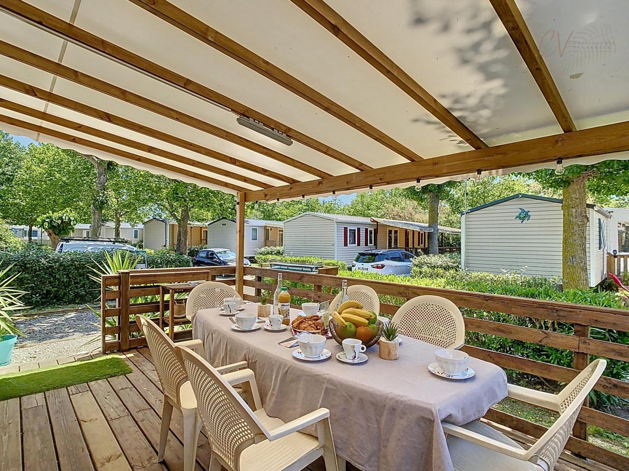 Grand Mobil Home 3Chbr 2Sdb Camping La Carabasse Vias Buitenkant foto