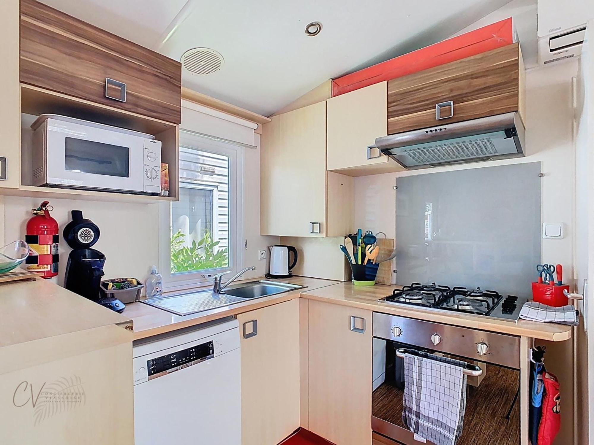 Grand Mobil Home 3Chbr 2Sdb Camping La Carabasse Vias Buitenkant foto